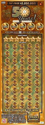 Maryland Lottery's 50 Years! scratch-off ticket (CNW Group/Pollard Banknote Limited)