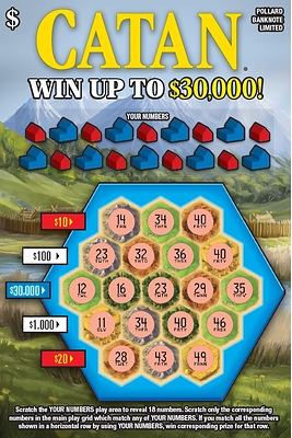 Concept ticket art featuring CATAN (CNW Group/Pollard Banknote Limited)