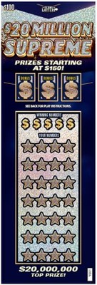 Texas Lottery’s $20 Million Supreme (CNW Group/Pollard Banknote Limited)