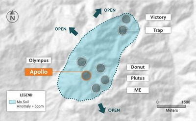 Figure 3: Plan View of the Guayabales Project Highlighting the Apollo Target Area (CNW Group/Collective Mining Ltd.)