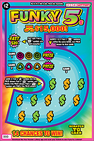 Hoosier Lottery's Funky 5s ticket (CNW Group/Pollard Banknote Limited)