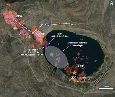 Figure 3 – Surface Plan View of the Cove Deposit (CNW Group/i-80 Gold Corp)