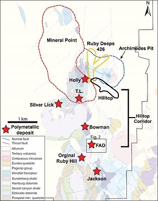 Figure 1 – i-80 Ruby Hill Property Geology (CNW Group/i-80 Gold Corp)