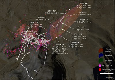 Figure 2 – Oblique Surface Plan View (CNW Group/i-80 Gold Corp)