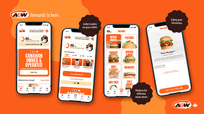 Canadians can now earn and redeem points for FREE A&W Favourites by using their A&W App. (CNW Group/A&W Food Services of Canada Inc.)