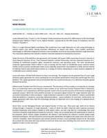 LUCARA ANNOUNCES SALE OF CLARA DIAMOND SOLUTIONS (CNW Group/Lucara Diamond Corp.)