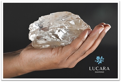 LUCARA RECOVERS EPIC 2,492 CARAT DIAMOND FROM THE KAROWE MINE (CNW Group/Lucara Diamond Corp.)