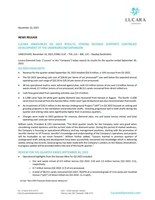 LUCARA ANNOUNCES Q3 2023 RESULTS; STRONG REVENUE SUPPORTS CONTINUED DEVELOPMENT OF THE UNDERGROUND EXPANSION (CNW Group/Lucara Diamond Corp.)