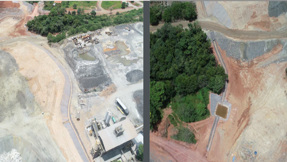 Figure 1: Surface Drainage System of Satinoco Dry-stacked Pile