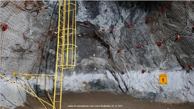 Figure 4: New Emergency Escapeway at MTL mine