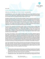 LUCARA PROVIDES KAROWE UNDERGROUND EXPANSION PROJECT UPDATE (CNW Group/Lucara Diamond Corp.)