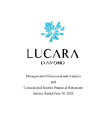 Lucara Announces Strong Results for the Second Quarter of 2021 and Full Project Financing for the Karowe Underground Expansion (CNW Group/Lucara Diamond Corp.)
