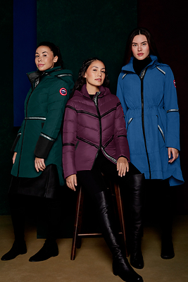 Kakuktinniq Parka: Dark Jade Green | Kakuktinniq Down Jacket: Amethyst | Kakuktinniq Jacket: Dark Azure (CNW Group/Canada Goose)