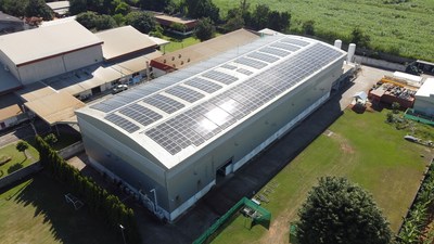 A new photovoltaic system that now generates renewable power at Neo Magnequench's Korat facility.  The facility’s solar power generation helps to avoid the emissions of 78 tonnes of CO2 per year and is the equivalent of planting more than 2,300 trees annually in terms of carbon capture. (CNW Group/Neo Performance Materials, Inc.)