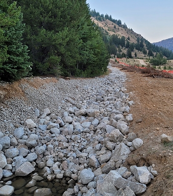 Perpetua Resources 2022 Smelter Flats lined diversion (CNW Group/Perpetua Resources Corp.)