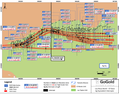 Figure 1: El Favor Drill Hole Locations (CNW Group/GoGold Resources Inc.)