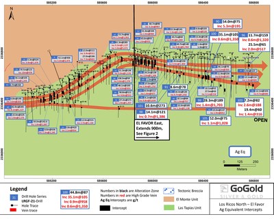 Figure 1: El Favor Drill Hole Locations (CNW Group/GoGold Resources Inc.)