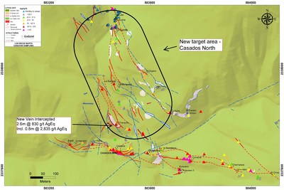 Figure 5 – Casados North Sampling Map (CNW Group/GoGold Resources Inc.)