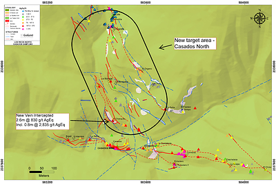 Figure 5 – Casados North Sampling Map (CNW Group/GoGold Resources Inc.)