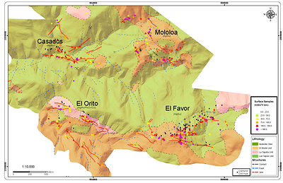 Figure 1: Favor-Orito Plan View (CNW Group/GoGold Resources Inc.)