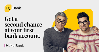Three-quarters (71%) of young Canadians 18-34 still use their first-ever bank accounts. (CNW Group/EQ Bank)