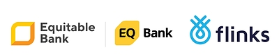Equitable Bank, EQ bank and Flinks Logo (CNW Group/Equitable Bank)