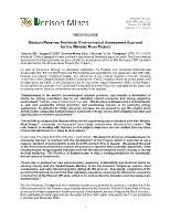 Denison Receives Provincial Environmental Assessment Approval for the Wheeler River Project (CNW Group/Denison Mines Corp.)