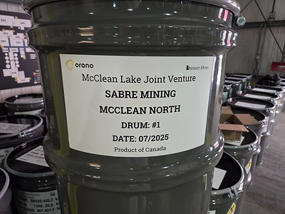 McClean Lake SABRE Packaged Production (CNW Group/Denison Mines Corp.)