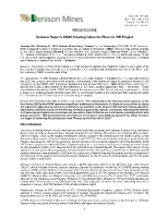 (CNW Group/Denison Mines Corp.)