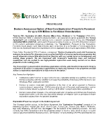 Denison Announces Option of Non-Core Exploration Projects to Foremost for up to $30 Million in Combined Consideration (CNW Group/Denison Mines Corp.)
