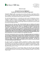 Denison Announces Signing of Sustainable Communities Investment Agreement (CNW Group/Denison Mines Corp.)