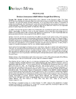 Denison Announces US$55 Million Bought Deal Offering (CNW Group/Denison Mines Corp.)