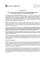 (CNW Group/Denison Mines Corp.)