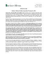 Denison Delivers Further Acquisition Proposal to UEX (CNW Group/Denison Mines Corp.)