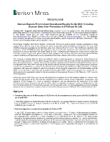 Denison Reports Financial and Operational Results for Q2 2022, Including Uranium Sales from Production at $74.65 per lb U3O8 (CNW Group/Denison Mines Corp.)