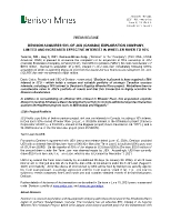 Denison Acquires 50% of JCU (Canada) Exploration Company, Limited and Increases Effective Interest In Wheeler River to 95% (CNW Group/Denison Mines Corp.)