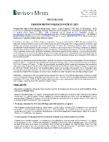 Denison Reports Results from Q1 2021 (CNW Group/Denison Mines Corp.)