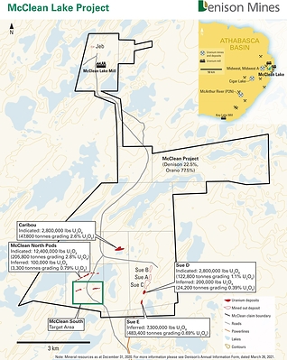 Figure 1 - McClean Lake Project Claims (CNW Group/Denison Mines Corp.)