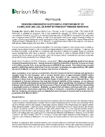 Denison Announces Successful Procurement of 2.5 Million Lbs U3O8 as Part of Project Finance Initiative (CNW Group/Denison Mines Corp.)