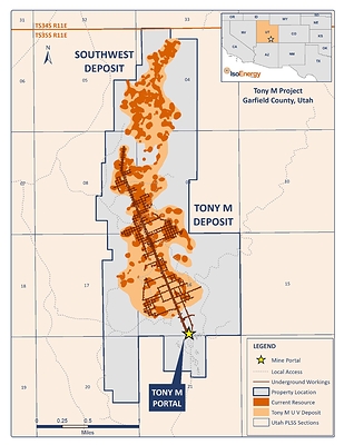 Figure 3 – Plan view of the Tony M Mine (CNW Group/IsoEnergy Ltd.)