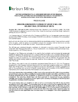 Denison Announces Closing of US$28.75 Million Bought Deal Offering of Units (CNW Group/Denison Mines Corp.)