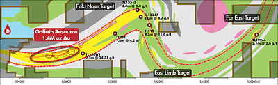 Figure 2: Goliath area targets (CNW Group/Treasury Metals Inc.)