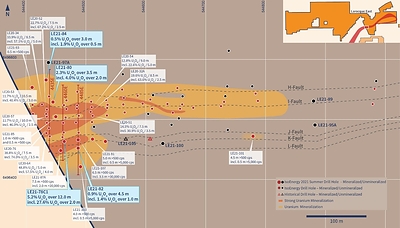 Figure 2 – Western Hurricane Zone Drill Hole Location Map (CNW Group/IsoEnergy Ltd.)