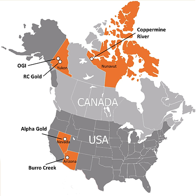 Figure 1: Location map of Sitka Gold’s mineral properties (CNW Group/Sitka Gold Corp.)