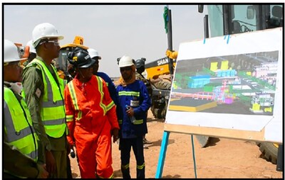 Figure 2: Mines Minister review of Process Plant (CNW Group/Global Atomic Corporation)