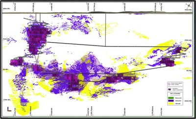 Figure 2 - Dasa Project longitudinal section based on 2023 Mineral Resource Estimate (CNW Group/Global Atomic Corporation)