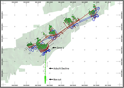 Global Atomic - Plan view of Dasa Ore Body (CNW Group/Global Atomic Corporation)
