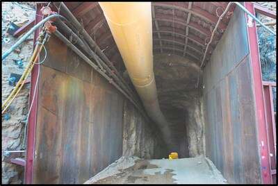 Global Atomic - Dasa Mine portal with infrastructure, including ventilation, compressed air and water (CNW Group/Global Atomic Corporation)