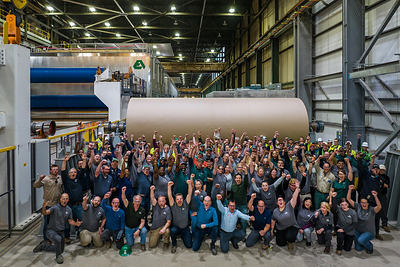 Successful start-up of Cascades Containerboard Packaging plant – Bear Island, Virginia (CNW Group/Cascades Inc.)