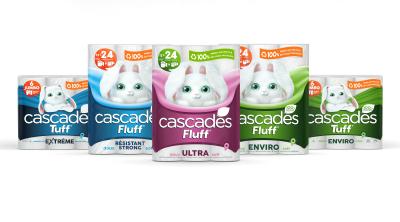 CASCADES LAUNCHES INNOVATIVE AND INDUSTRY-LEADING 100% RECYCLED PACKAGING ACROSS ITS CASCADES FLUFF & TUFF® PRODUCT LINE (CNW Group/Cascades Inc.)
